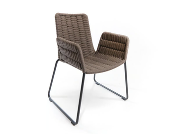 WING - Sled base garden chair with armrests by Fischer Möbel - view 2